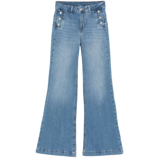 Jeans Donna con tasche a filetto laterali