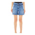 Jeans Donna in denim con chiusura con bottone e zip