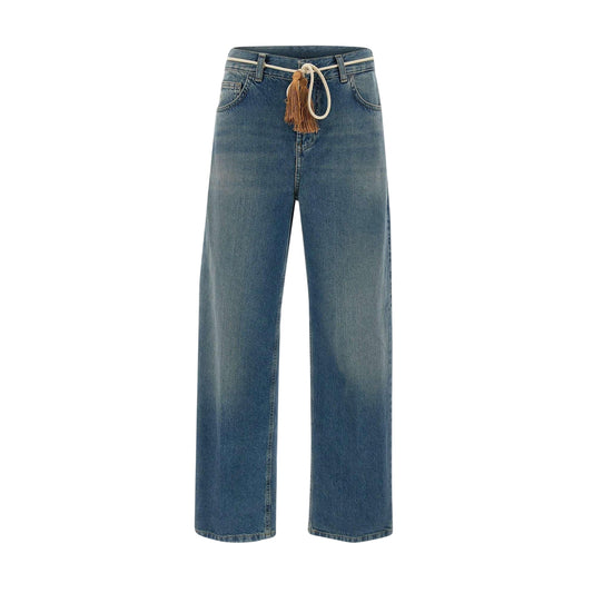 Jeans Donna con chiusura con bottone logato silver e zip