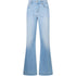 Jeans flare Donna con logo in metallo sul retro