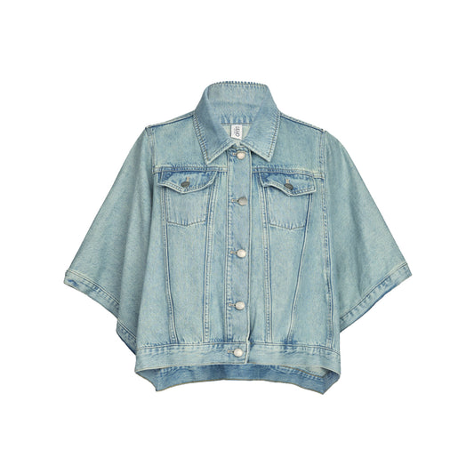 Giacca Donna in denim maniche a kimono