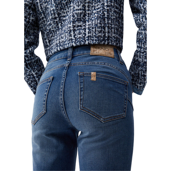 Jeans skinny con risvolto da donna