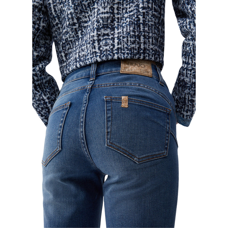 Jeans skinny con risvolto da donna