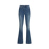 Jeans bootcut a vita alta da donna in denim 