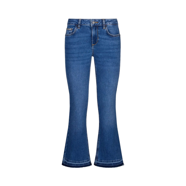 Jeans bootcut Donna con orli unfinished