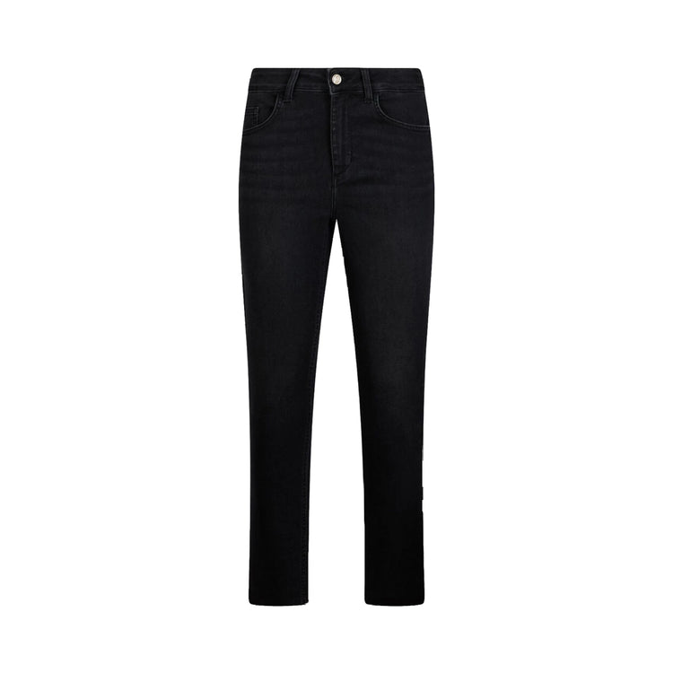 Jeans skinny Donna a vita alta in denim nero