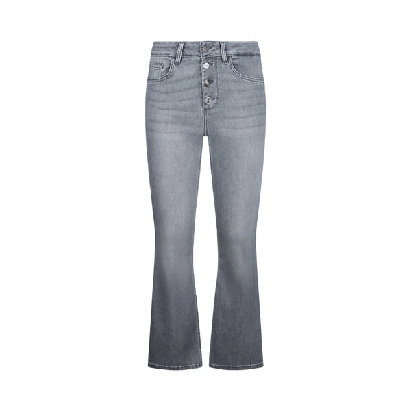 Jeans bootcut Donna a vita alta denim grigio