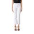 Jeans bianco cropped fit con bottoni