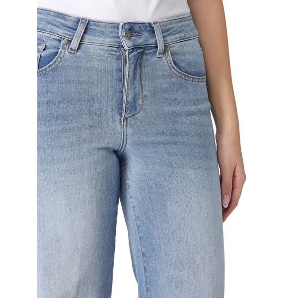 Jeans a palazzo in denim stretch