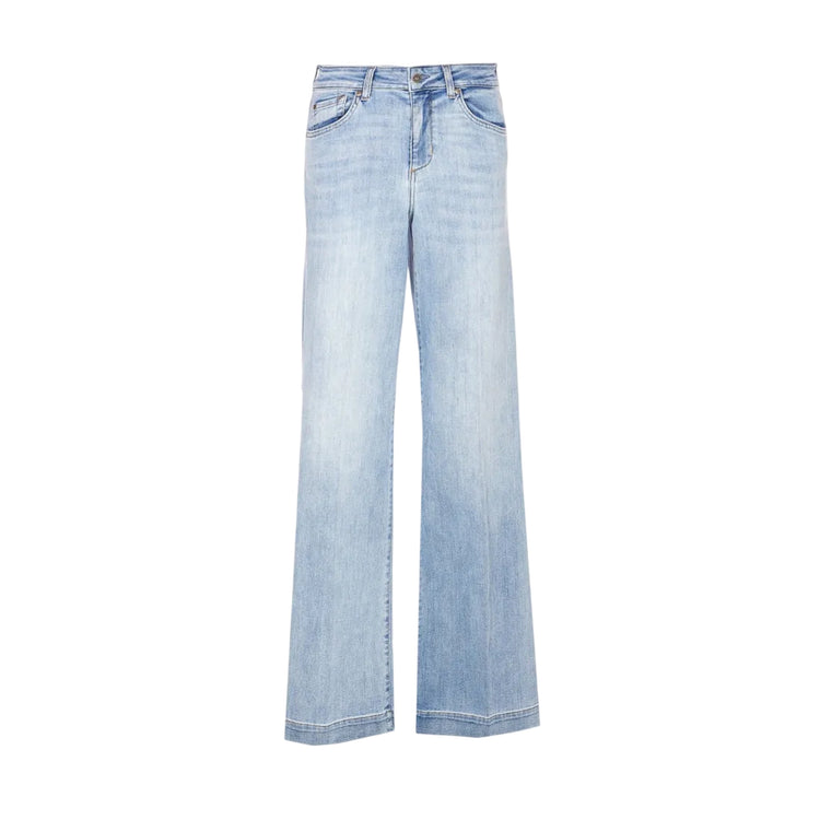 Jeans a palazzo in denim stretch