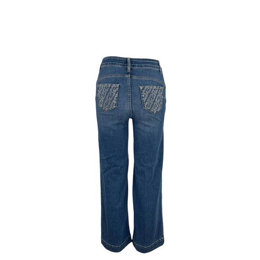 Jeans Flare Cropped blue