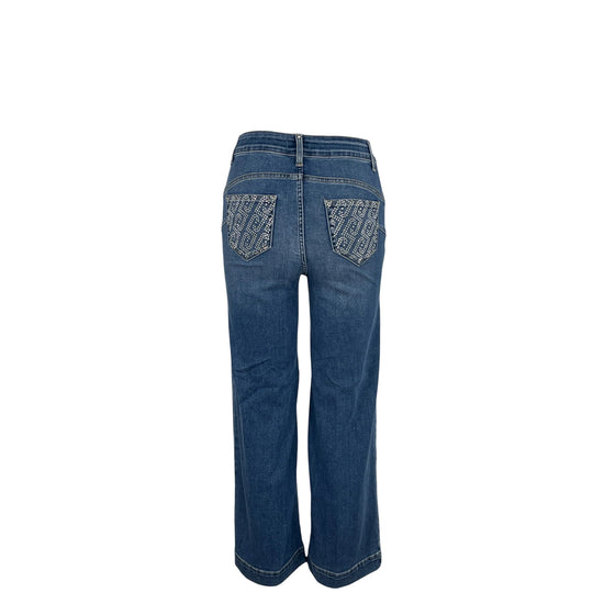 Jeans Flare Cropped blue