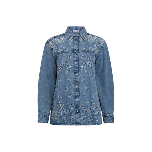 Camicia Donna in denim con ricami