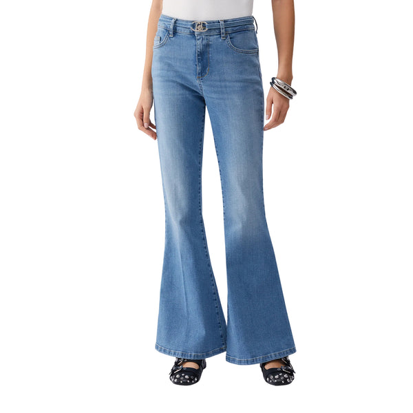 Jeans elasticizzati Donna con cintura sur ton