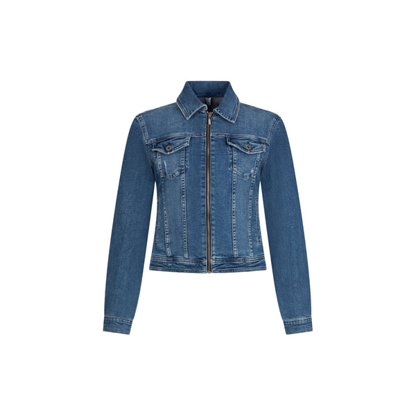 Giubbino Rider Donna in denim con zip