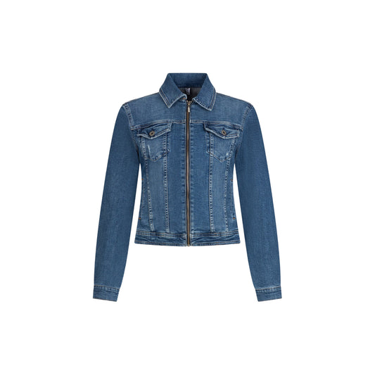Giubbino Rider Donna in denim con zip