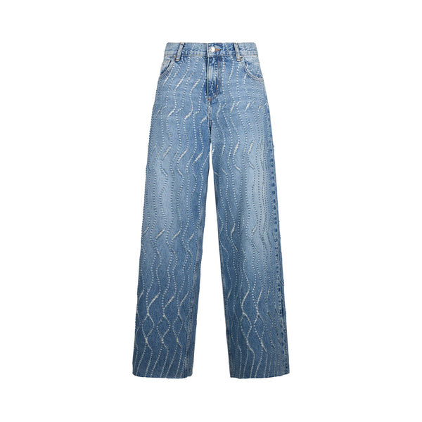 Jeans flare Donna con dettagli laserati
