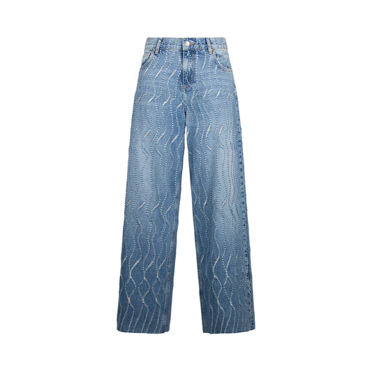 Jeans flare Donna con dettagli laserati