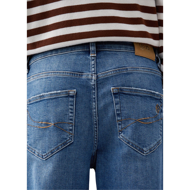 Jeans Boyfriend Donna con orlo affusolato dettaglio retro