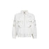 Giubbino bomber Donna con ricamo traforato Bianco