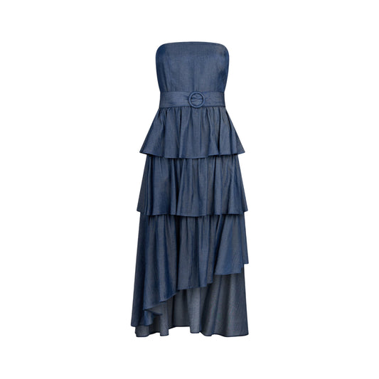 Abito Donna asimmetrico con balze