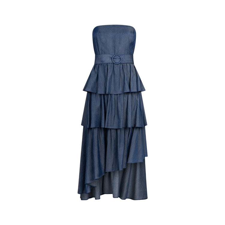 Abito Donna asimmetrico con balze