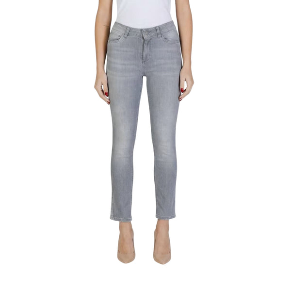 Jeans cropped fit grigi 