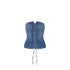 Top bustier Donna in denim