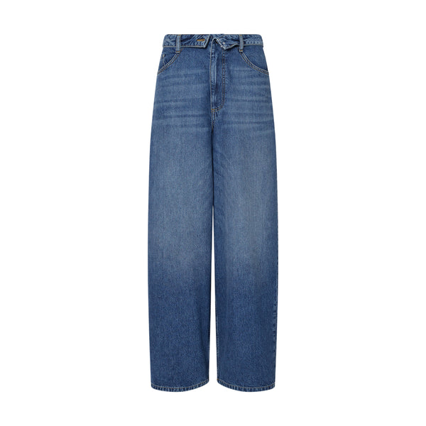 Jeans baggy Donna con cinta rovesciata