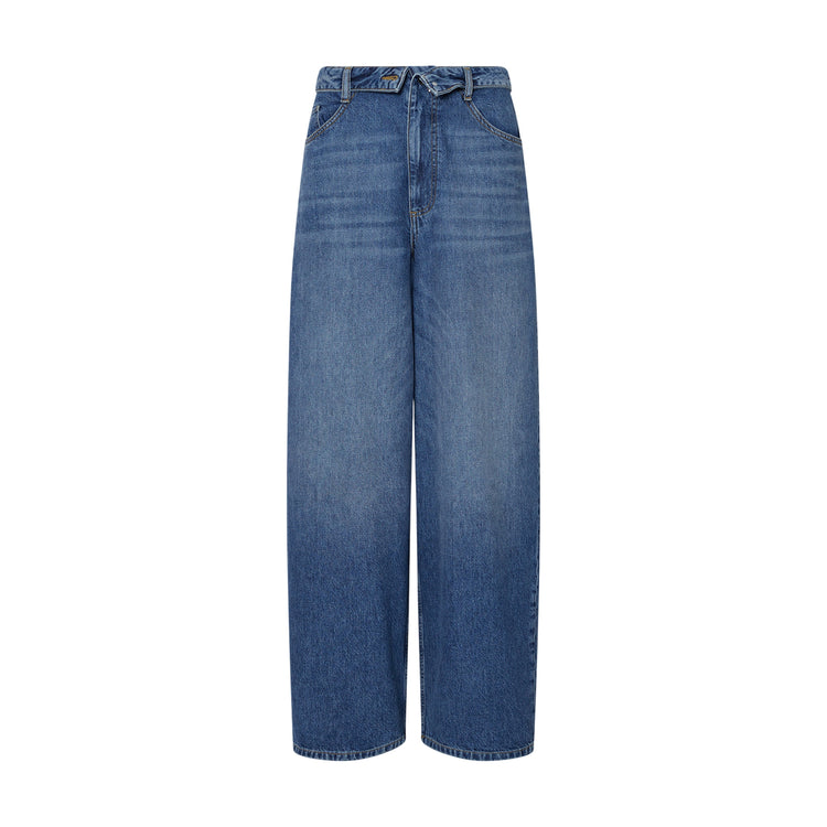 Jeans baggy Donna con cinta rovesciata