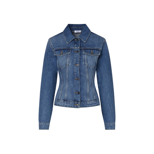 Giacca Donna in denim con stringhe sul retro