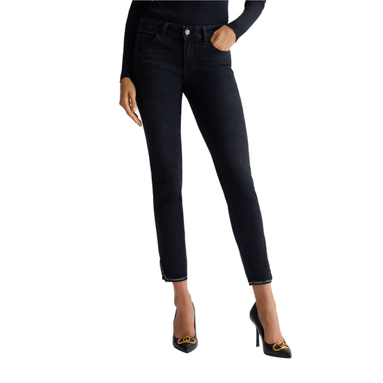 Jeans Donna Straight bottom up Nero frontale