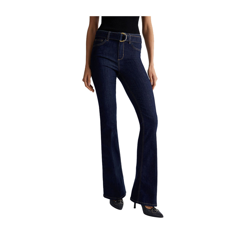 Jeans Donna con cintura sur ton