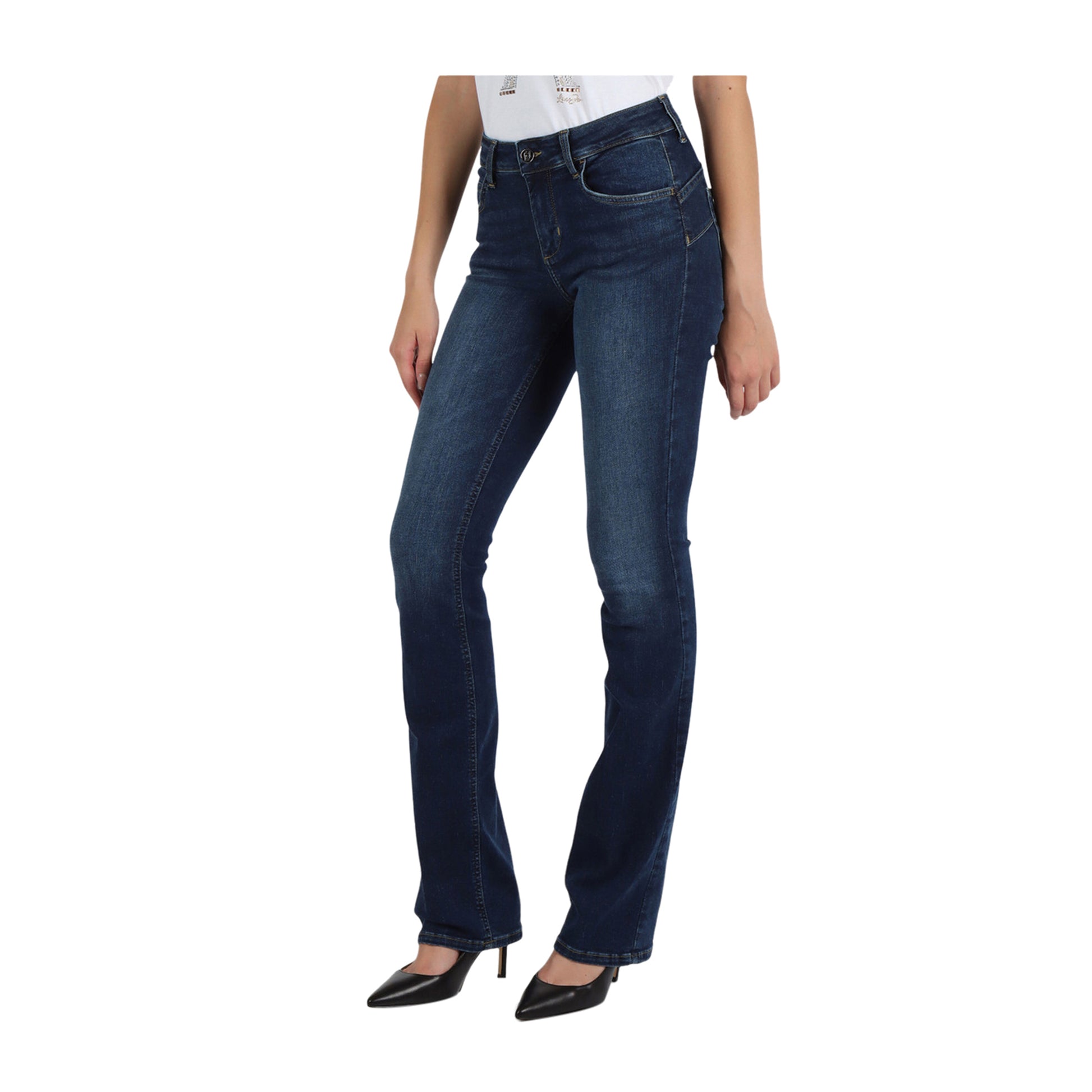 Jeans Donna a gamba dritta, bottom up