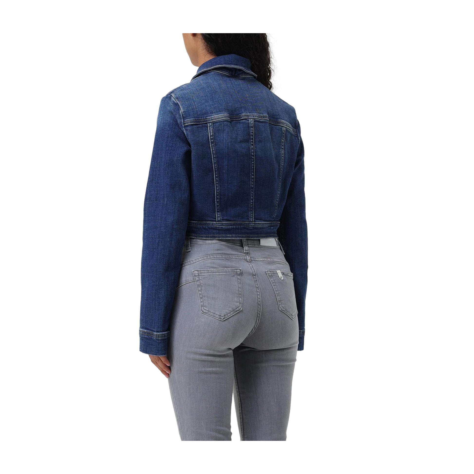 Giacca Donna in Denim corta modella retro