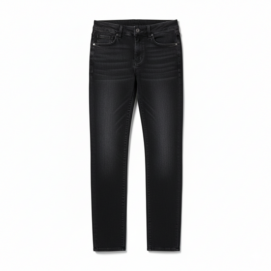 Jeans skinny Donna bottom up in nero