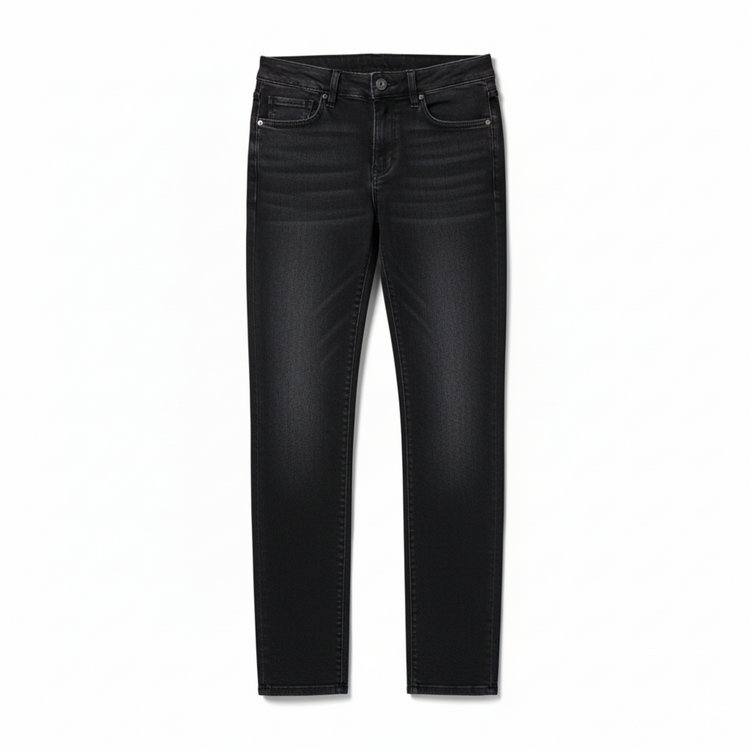 Jeans skinny Donna bottom up in nero