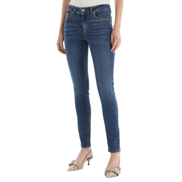 Jeans Donna Slim con salpa logata modella frontale