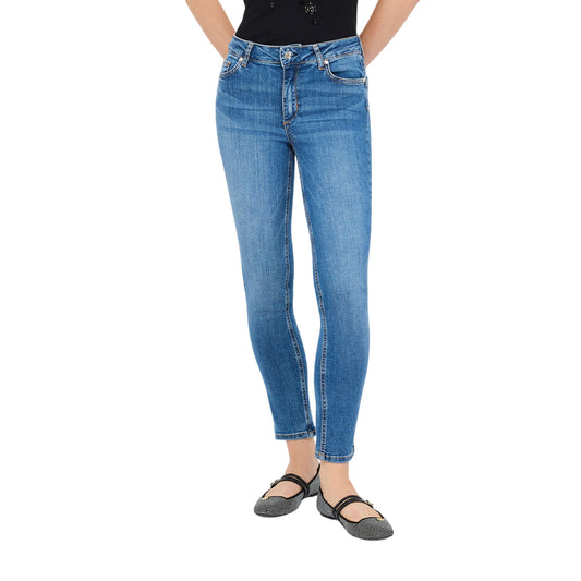 Jeans skinny Donna a vita alta modella frontale
