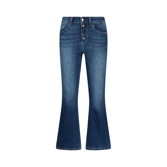 Acquista subito il Jeans Donna, realizzato in denim di cotone, modello a vita alta e gamba a zampa sopra la caviglia, firmato LiuJo su Martini 900: vieni a scoprire tutta la collezione sul nostro sito