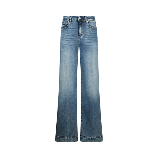 Jeans Flare Donna con lavaggio used