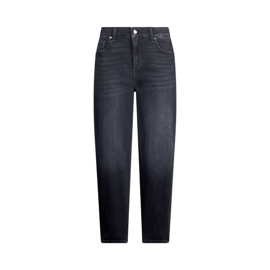 Jeans Donna carrot fit in denim nero