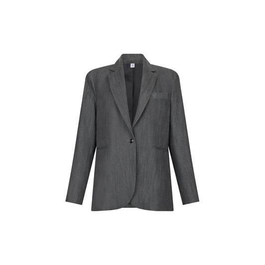 Blazer Donna in denim grigio 