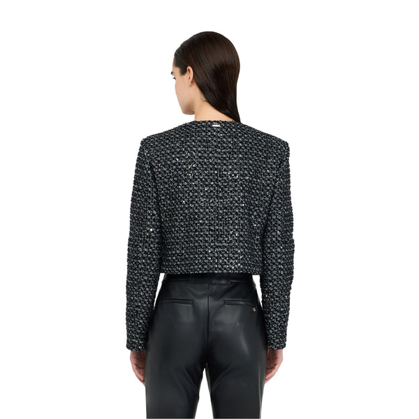 Acquista subito la Giacca Donna, con scollo rotondo, paillettes applicate e logo in metallo, firmata Liu Jo su Martini 900: vieni a scoprire tutta la collezione sul nostro sito 