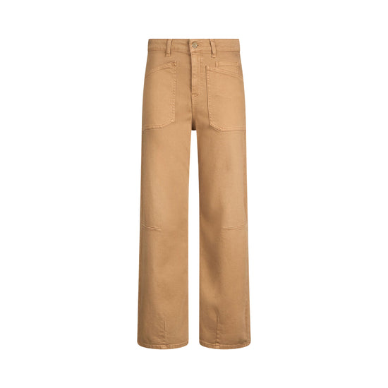 Pantaloni Donna cropped carrot fit Beige