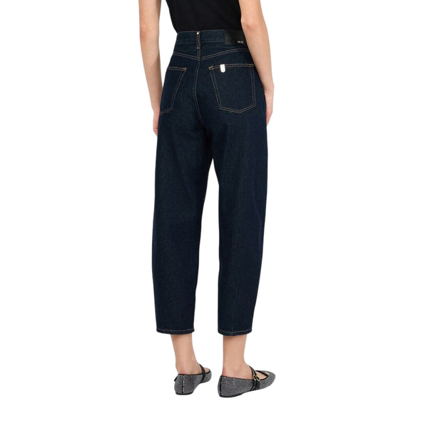 Jeans Donna cropped a vita alta carrot fit modella retro