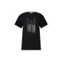 T-shirt Donna Nero con logo con strass pendenti