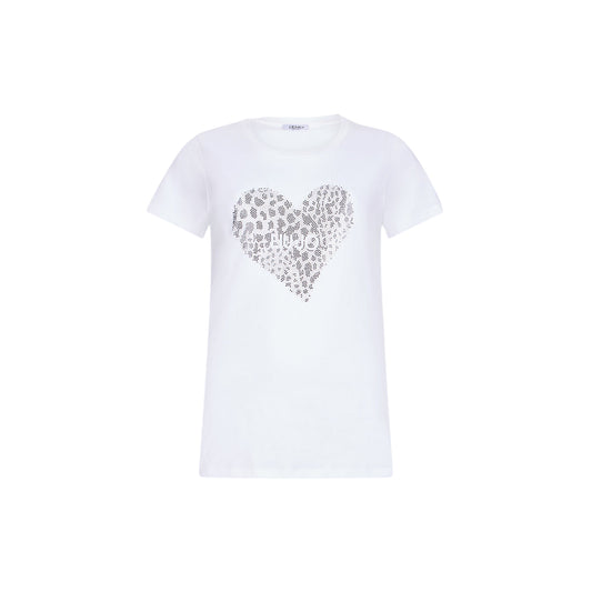 T-shirt Donna con cuore con strass