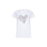 T-shirt Donna con cuore con strass