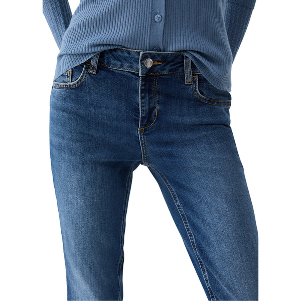 Jeans Donna con vita regolare e taglio vivo sul fondo